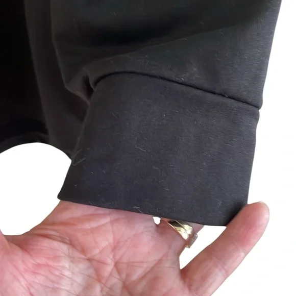 MICHAEL KORS GOLD STUDDED BLACK HOODIE Size 2X Black Goldtone Hardware - Picture 7 of 13